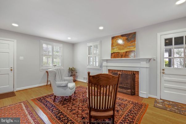 Fireplace, Interior, Recessed Lighting, Wood Texture Flooring