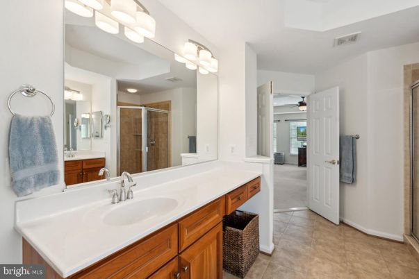 Bathroom, Dual Sink Vanities, Glass Shower, Interior