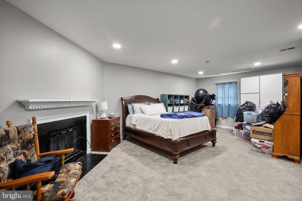 Bedroom, Fireplace, Interior, Recessed Lighting