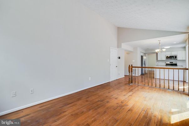 Chandelier, Interior, Kitchen, Stainless Steel Appliances, Wood Texture Flooring