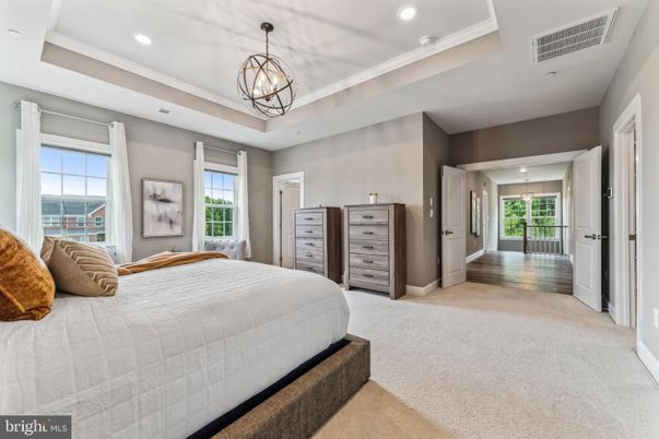 Bedroom, Interior, Pendant Lights, Recessed Lighting