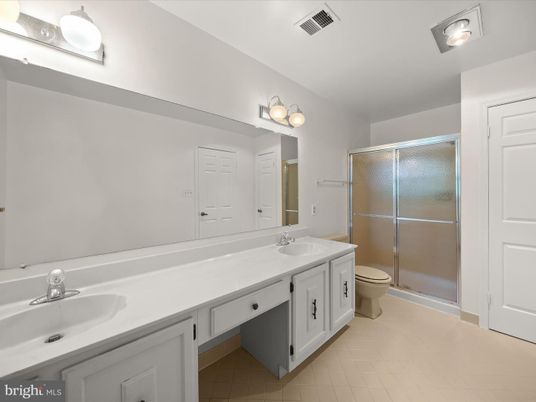 Bathroom, Dual Sink Vanities, Glass Shower, Interior