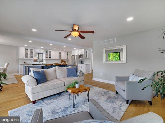 Interior, Kitchen, Living room, Recessed Lighting, Stainless Steel Appliances, Wood Texture Flooring