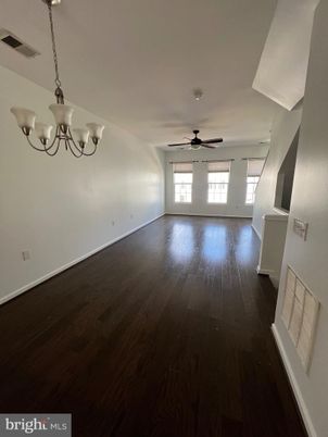 Chandelier, Empty room, Interior, Wood Texture Flooring
