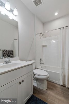Bathroom, Interior, Recessed Lighting, Wood Texture Flooring