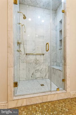 Bathroom, Glass Shower, Interior, Marble Walls