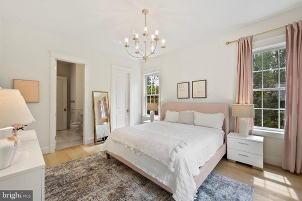 Bedroom, Chandelier, Interior, Wood Texture Flooring