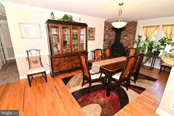 Dining room, Interior, Stone Walls, Wood Texture Flooring
