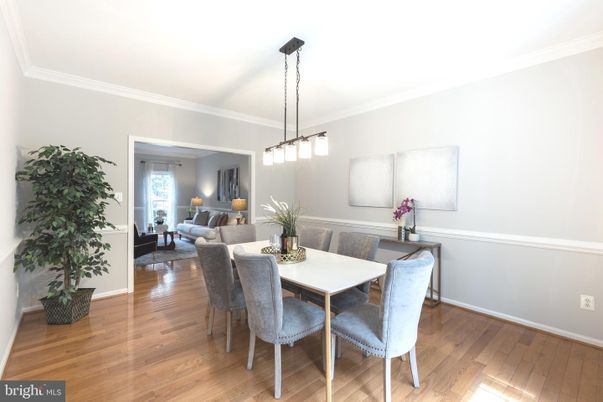 Dining room, Interior, Living room, Pendant Lights, Wood Texture Flooring