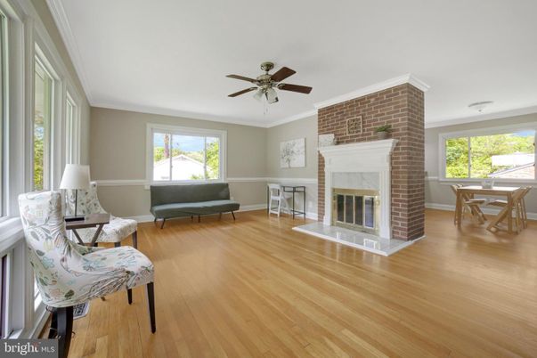 Dining room, Fireplace, Interior, Stone Walls, Wood Texture Flooring
