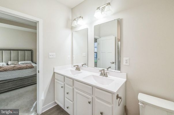 Bathroom, Bedroom, Dual Sink Vanities, Interior, Wood Texture Flooring