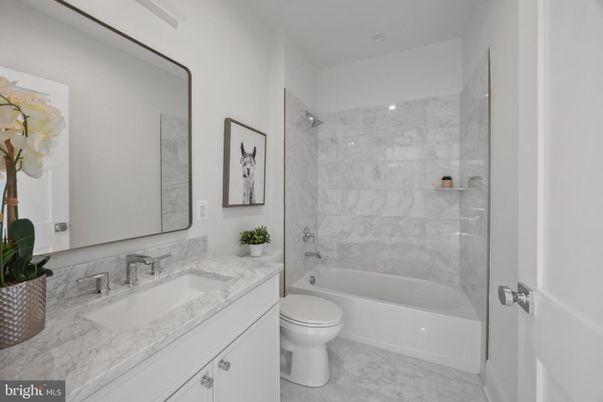 Bathroom, Glass Shower, Interior, Marble Walls, Recessed Lighting