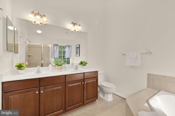 Bathroom, Dual Sink Vanities, Glass Shower, Interior