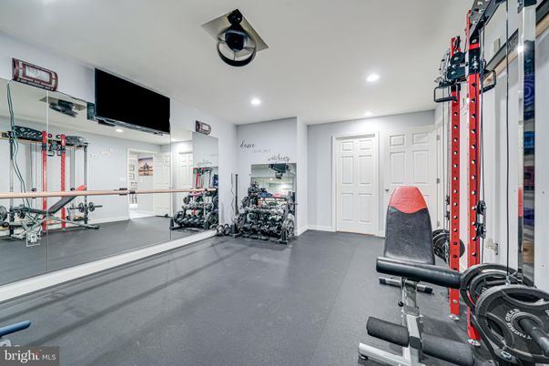Fitness Equipment, Gym, Interior, Recessed Lighting