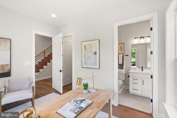 Bathroom, Interior, Recessed Lighting, Wood Texture Flooring