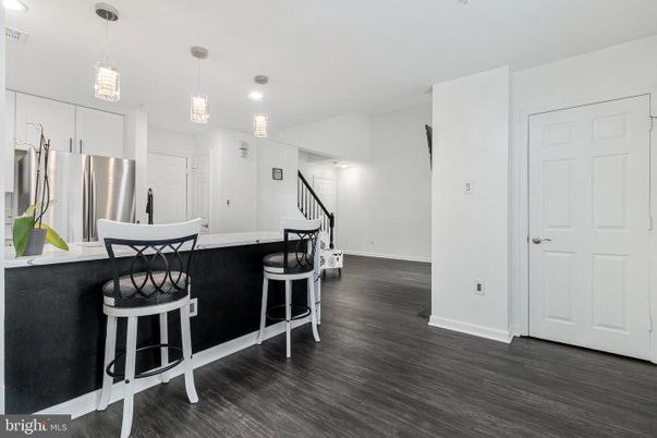 Interior, Kitchen, Pendant Lights, Stainless Steel Appliances, Wood Texture Flooring