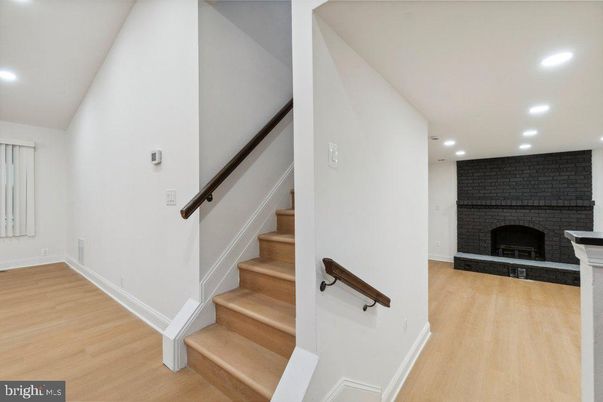 Fireplace, Interior, Recessed Lighting, Wood Texture Flooring