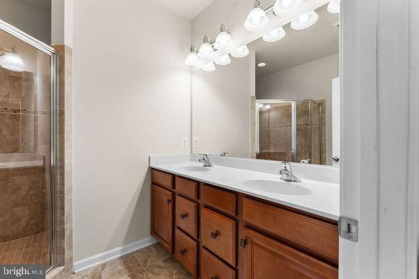 Bathroom, Dual Sink Vanities, Glass Shower, Interior