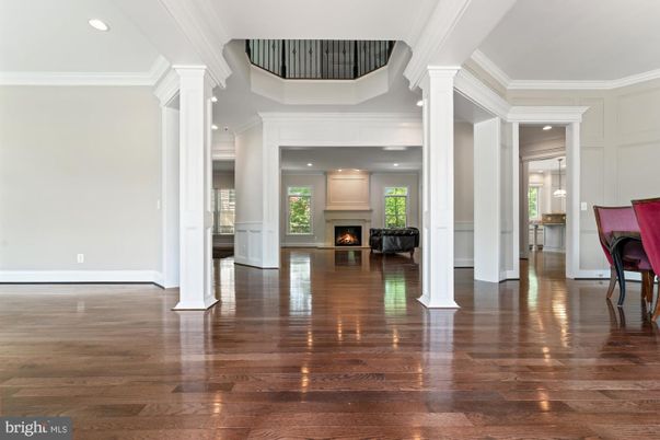 Fireplace, Interior, Recessed Lighting, Wood Texture Flooring