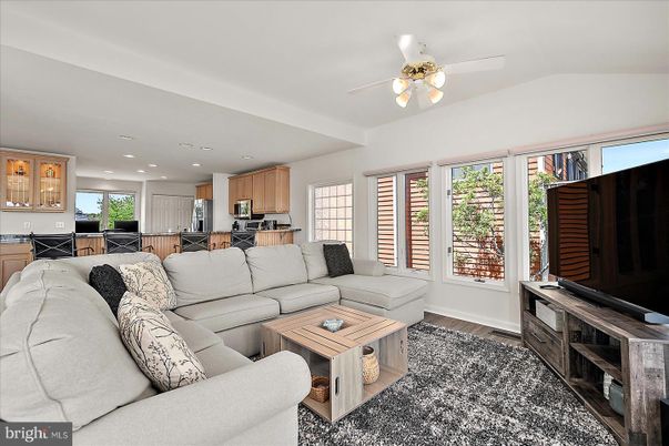 Interior, Kitchen, Living room, Recessed Lighting, Wood Texture Flooring