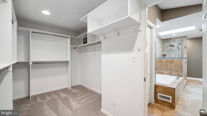 Bathroom, Glass Shower, Interior, Recessed Lighting, Walk-in Closets