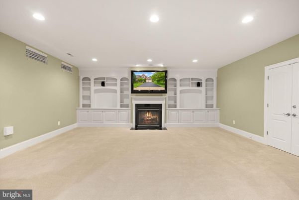 Empty room, Fireplace, Interior, Recessed Lighting