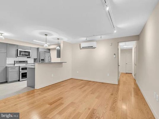Interior, Kitchen, Pendant Lights, Stainless Steel Appliances, Wood Texture Flooring