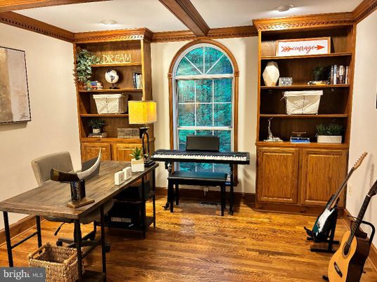 Home Office, Interior, Wood Texture Flooring