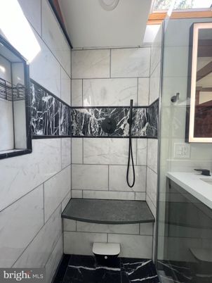 Bathroom, Glass Shower, Interior, Marble, Marble Walls