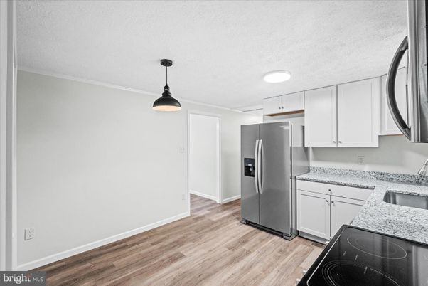 Interior, Kitchen, Pendant Lights, Stainless Steel Appliances, Wood Texture Flooring