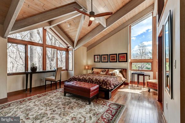 Bedroom, Interior, Wooden Beams, Wooden Ceilings, Wood Texture Flooring