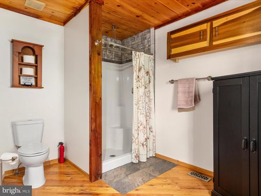 Bathroom, Interior, Wooden Ceilings, Wood Texture Flooring