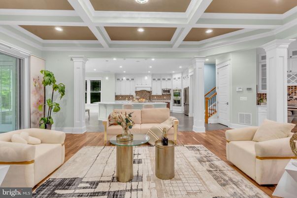 Interior, Kitchen, Living room, Recessed Lighting, Stainless Steel Appliances, Wood Texture Flooring