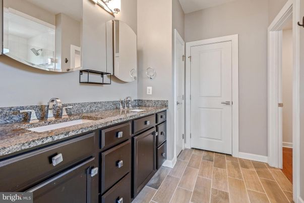 Bathroom, Dual Sink Vanities, Interior, Wood Texture Flooring
