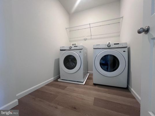Interior, Recessed Lighting, Utility Closets, Washer, Wood Texture Flooring