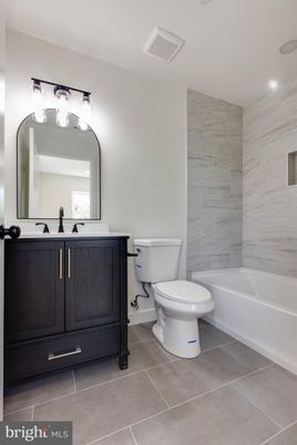 Bathroom, Interior, Marble Walls, Recessed Lighting