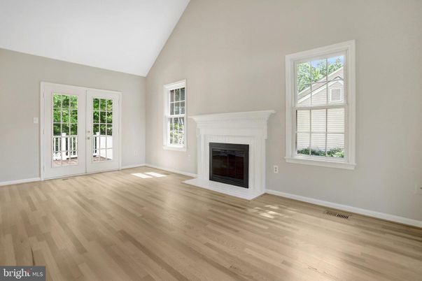 Empty room, Fireplace, Interior, Wood Texture Flooring