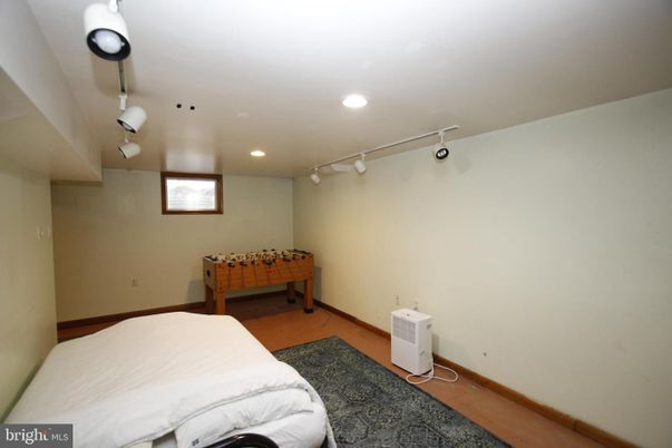 Bedroom, Interior, Pendant Lights, Recessed Lighting, Wood Texture Flooring