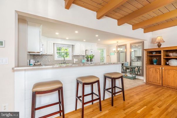 Interior, Kitchen, Recessed Lighting, Wooden Beams, Wooden Ceilings, Wood Texture Flooring