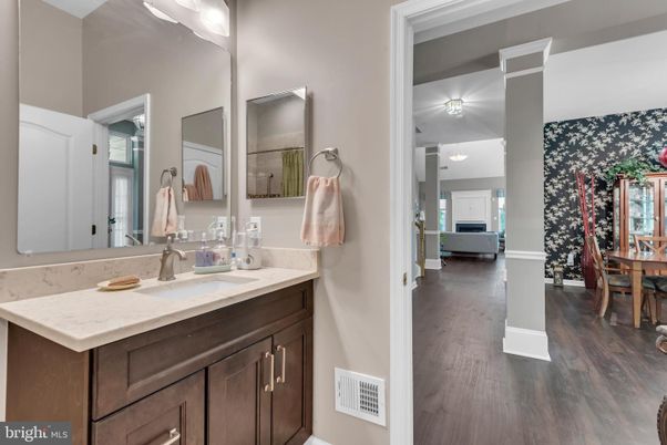 Bathroom, Dining room, Interior, Wood Texture Flooring