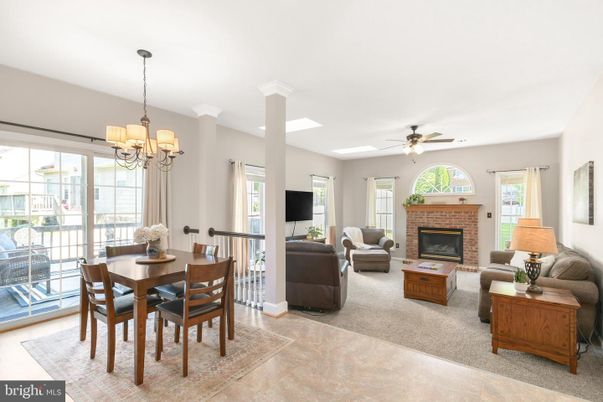 Chandelier, Dining room, Fireplace, Interior, Living room