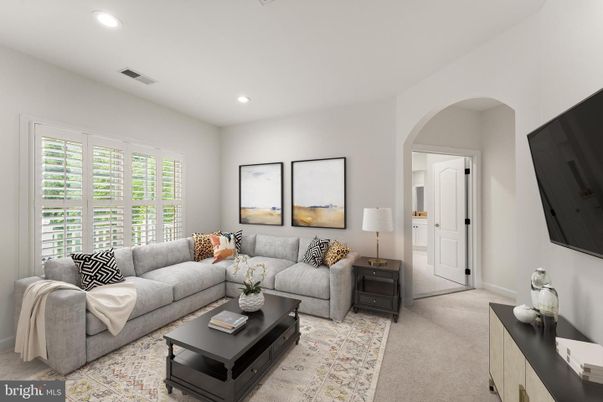 Interior, Living room, Recessed Lighting