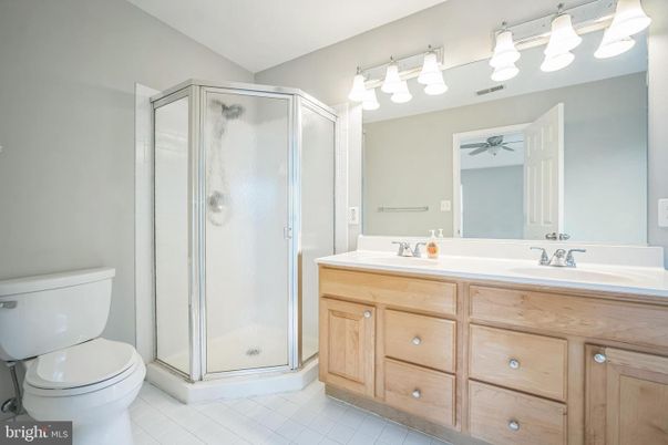 Bathroom, Dual Sink Vanities, Glass Shower, Interior