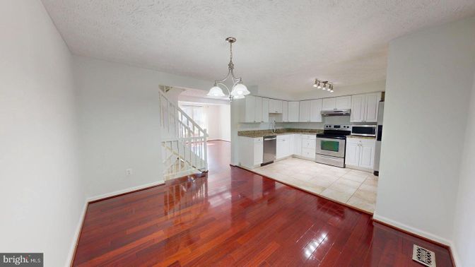 Chandelier, Interior, Kitchen, Pendant Lights, Wood Texture Flooring