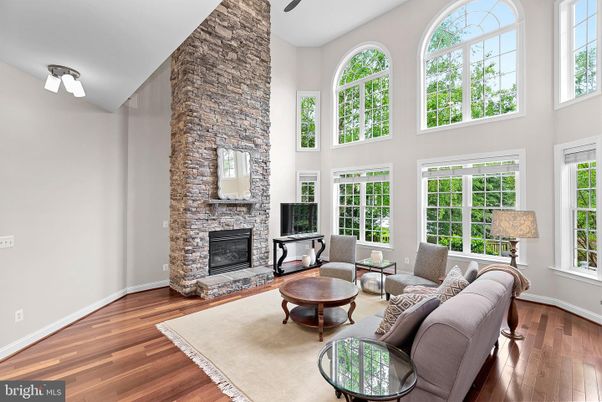 Fireplace, Interior, Living room, Stone Walls, Wood Texture Flooring