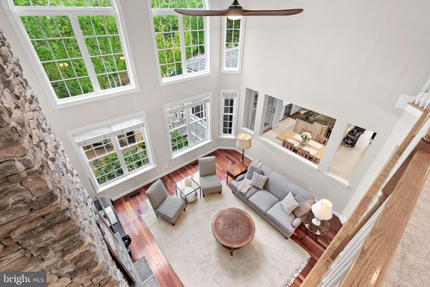 Interior, Living room, Stone Walls, Wood Texture Flooring