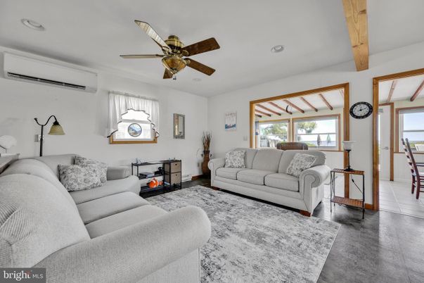 Interior, Living room, Recessed Lighting, Wooden Beams