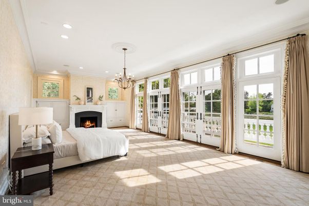 Bedroom, Chandelier, Fireplace, Interior, Recessed Lighting