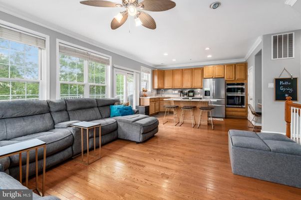 Interior, Kitchen, Living room, Recessed Lighting, Stainless Steel Appliances, Wood Texture Flooring