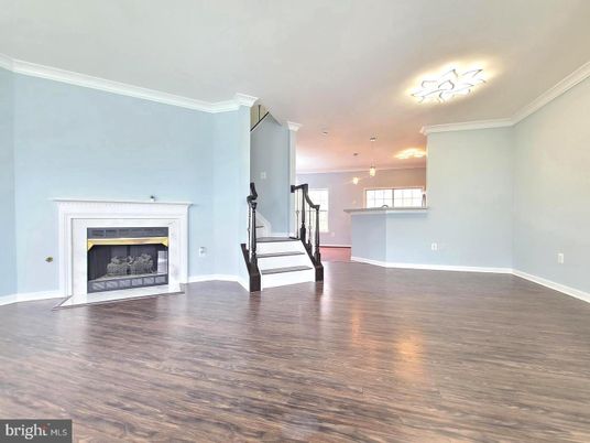 Empty room, Fireplace, Interior, Wood Texture Flooring